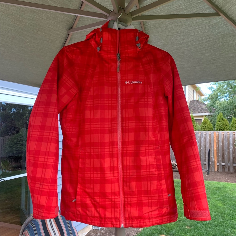 Waterproof Columbia squall jacket omniheat/texh